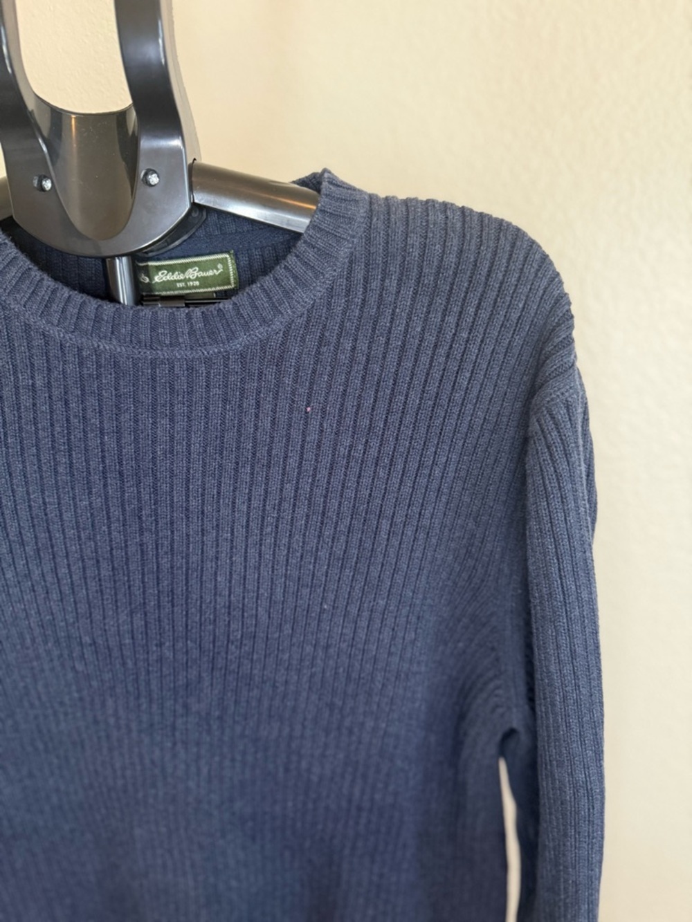 Eddie Bauer Ribbed Crewneck Sweater - Blue - Picture 3 of 5